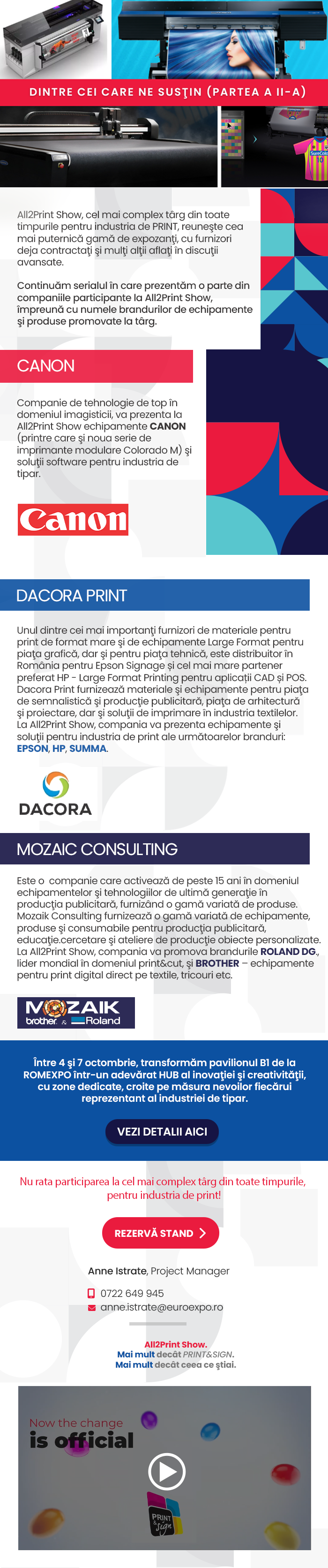 Dintre cei care susţin All2Print Show (partea a II-a)