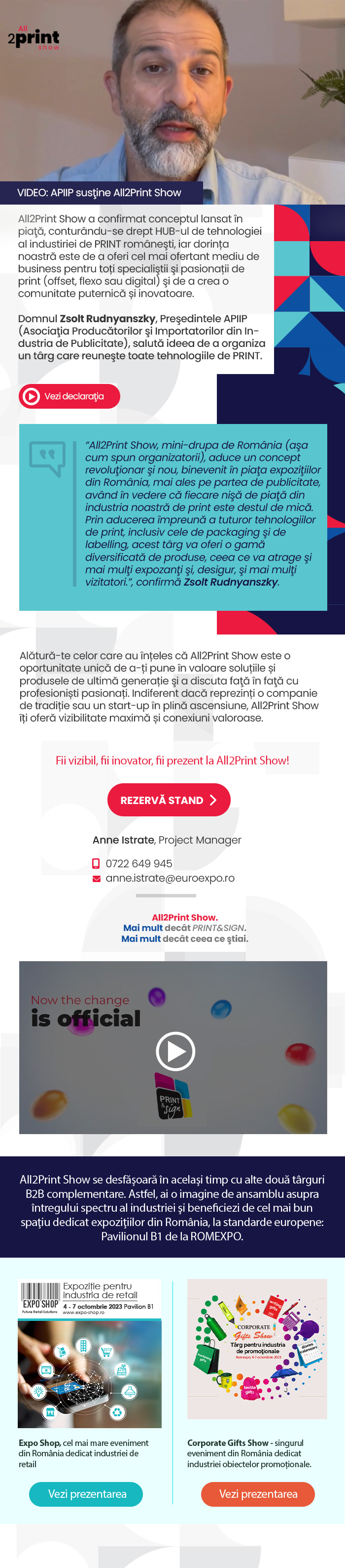 Dintre cei care susţin All2Print Show (partea a III-a)