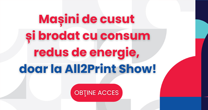 Nl47. Maşini de cusut şi brodat, cu consum redus de energie, doar la All2Print Show!